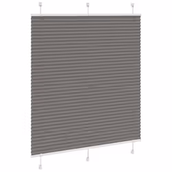vidaXL Pleated Blind Petrol Fabric Polyester - anthracite, 120 x 100 cm