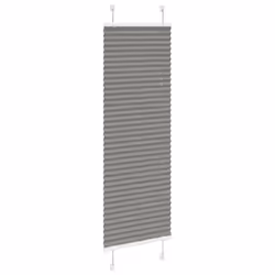 vidaXL Pleated Blind Anthracite 40x100 cm Fabric Width 39.4 cm Polyester - anthracite, 50 x 150 cm