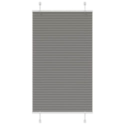 vidaXL Pleated Blind Blue 80x100 cm Fabric Width 79.4 cm Polyester - anthracite, 80 x 150 cm