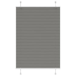 vidaXL Pleated Blind Blue 80x100 cm Fabric Width 79.4 cm Polyester - anthracite, 90 x 150 cm