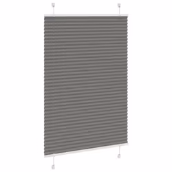 vidaXL Pleated Blind Blue 80x100 cm Fabric Width 79.4 cm Polyester - anthracite, 90 x 150 cm