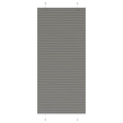 vidaXL Pleated Blind Blue 80x100 cm Fabric Width 79.4 cm Polyester - anthracite, 85 x 200 cm