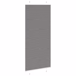 vidaXL Pleated Blind Blue 80x100 cm Fabric Width 79.4 cm Polyester - anthracite, 85 x 200 cm