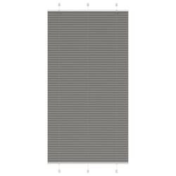 vidaXL Pleated Blind Petrol Fabric Polyester - anthracite, 110 x 200 cm