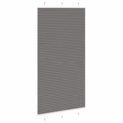 vidaXL Pleated Blind Petrol Fabric Polyester - anthracite, 110 x 200 cm