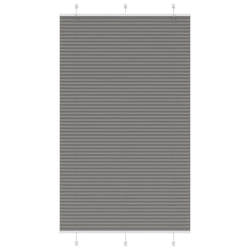 vidaXL Pleated Blind Petrol Fabric Polyester - anthracite, 115 x 200 cm