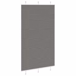vidaXL Pleated Blind Petrol Fabric Polyester - anthracite, 115 x 200 cm