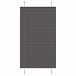 vidaXL Pleated Blind Blue 80x100 cm Fabric Width 79.4 cm Polyester - black, 75 x 100 cm
