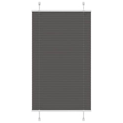 vidaXL Pleated Blind Blue 80x100 cm Fabric Width 79.4 cm Polyester - black, 75 x 100 cm