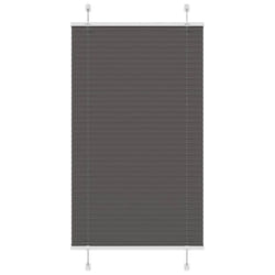 vidaXL Pleated Blind Blue 80x100 cm Fabric Width 79.4 cm Polyester - black, 80 x 100 cm