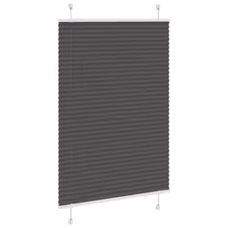 vidaXL Pleated Blind Anthracite 95x100 cm Fabric Width 94.4 cm Polyester - black, 95 x 100 cm