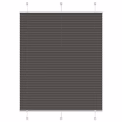 vidaXL Pleated Blind Anthracite 95x100 cm Fabric Width 94.4 cm Polyester - black, 105 x 100 cm