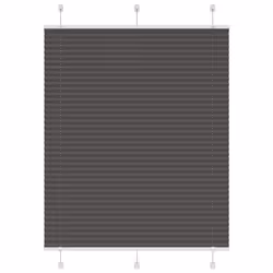 vidaXL Pleated Blind Petrol Fabric Polyester - black, 110 x 100 cm