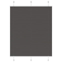 vidaXL Pleated Blind Petrol Fabric Polyester - black, 110 x 100 cm