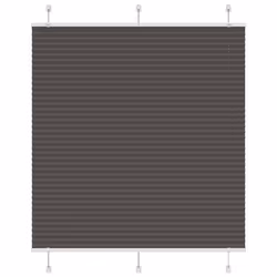 vidaXL Pleated Blind Petrol Fabric Polyester - black, 120 x 100 cm