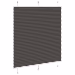 vidaXL Pleated Blind Petrol Fabric Polyester - black, 120 x 100 cm