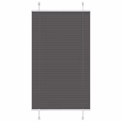 vidaXL Pleated Blind Blue 80x100 cm Fabric Width 79.4 cm Polyester - black, 80 x 150 cm