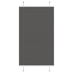 vidaXL Pleated Blind Blue 80x100 cm Fabric Width 79.4 cm Polyester - black, 80 x 150 cm