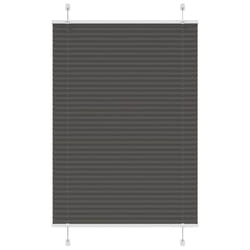 vidaXL Pleated Blind Blue 80x100 cm Fabric Width 79.4 cm Polyester - black, 85 x 150 cm