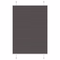 vidaXL Pleated Blind Anthracite 95x100 cm Fabric Width 94.4 cm Polyester - black, 95 x 150 cm