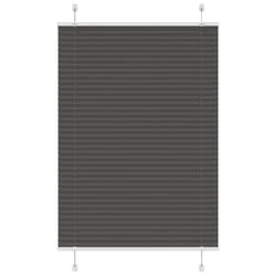 vidaXL Pleated Blind Anthracite 95x100 cm Fabric Width 94.4 cm Polyester - black, 100 x 150 cm