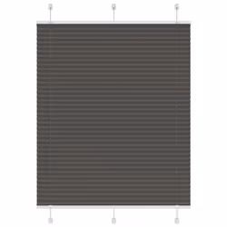 vidaXL Pleated Blind Petrol Fabric Polyester - black, 110 x 150 cm