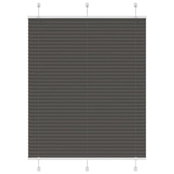 vidaXL Pleated Blind Petrol Fabric Polyester - black, 110 x 150 cm