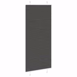 vidaXL Pleated Blind Blue 80x100 cm Fabric Width 79.4 cm Polyester - black, 85 x 200 cm
