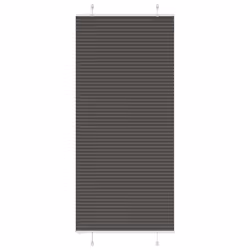 vidaXL Pleated Blind Anthracite 95x100 cm Fabric Width 94.4 cm Polyester - black, 90 x 200 cm