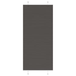 vidaXL Pleated Blind Black 95x200 cm Fabric Width 94.4 cm Polyester