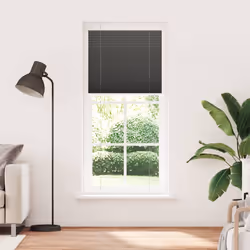 vidaXL Pleated Blind Black 95x200 cm Fabric Width 94.4 cm Polyester