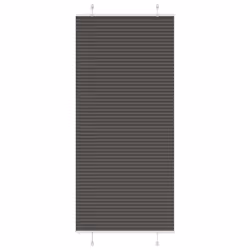 vidaXL Pleated Blind Anthracite 95x100 cm Fabric Width 94.4 cm Polyester - black, 100 x 200 cm