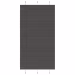 vidaXL Pleated Blind Anthracite 95x100 cm Fabric Width 94.4 cm Polyester - black, 105 x 200 cm