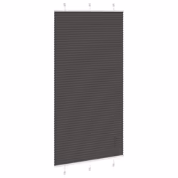 vidaXL Pleated Blind Anthracite 95x100 cm Fabric Width 94.4 cm Polyester - black, 105 x 200 cm