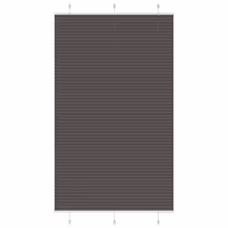 vidaXL Pleated Blind Petrol Fabric Polyester - black, 115 x 200 cm