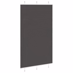 vidaXL Pleated Blind Petrol Fabric Polyester - black, 115 x 200 cm