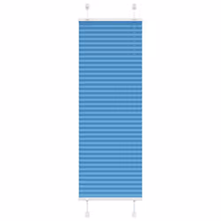vidaXL Pleated Blind Anthracite 40x100 cm Fabric Width 39.4 cm Polyester - blue, 40 x 100 cm