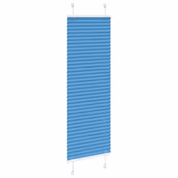 vidaXL Pleated Blind Anthracite 40x100 cm Fabric Width 39.4 cm Polyester - blue, 40 x 100 cm
