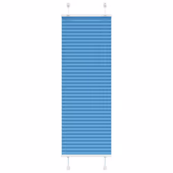 vidaXL Pleated Blind Anthracite 40x100 cm Fabric Width 39.4 cm Polyester - blue, 45 x 100 cm