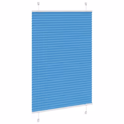 vidaXL Pleated Blind Blue 80x100 cm Fabric Width 79.4 cm Polyester - blue, 90 x 100 cm