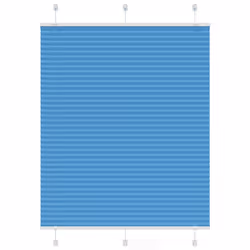 vidaXL Pleated Blind Anthracite 95x100 cm Fabric Width 94.4 cm Polyester - blue, 105 x 100 cm