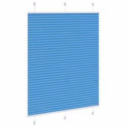 vidaXL Pleated Blind Petrol Fabric Polyester - blue, 110 x 100 cm