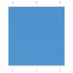vidaXL Pleated Blind Petrol Fabric Polyester - blue, 115 x 100 cm