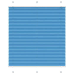 vidaXL Pleated Blind Petrol Fabric Polyester - blue, 120 x 100 cm