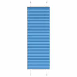 vidaXL Pleated Blind Anthracite 40x100 cm Fabric Width 39.4 cm Polyester - blue, 40 x 150 cm