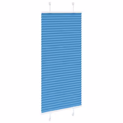 vidaXL Pleated Blind Anthracite 40x100 cm Fabric Width 39.4 cm Polyester - blue, 55 x 150 cm