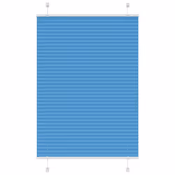 vidaXL Pleated Blind Blue 80x100 cm Fabric Width 79.4 cm Polyester - blue, 90 x 150 cm