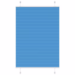 vidaXL Pleated Blind Anthracite 95x100 cm Fabric Width 94.4 cm Polyester - blue, 95 x 150 cm