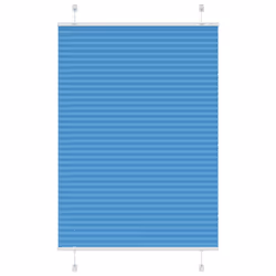 vidaXL Pleated Blind Anthracite 95x100 cm Fabric Width 94.4 cm Polyester - blue, 100 x 150 cm