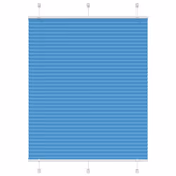 vidaXL Pleated Blind Anthracite 95x100 cm Fabric Width 94.4 cm Polyester - blue, 105 x 150 cm